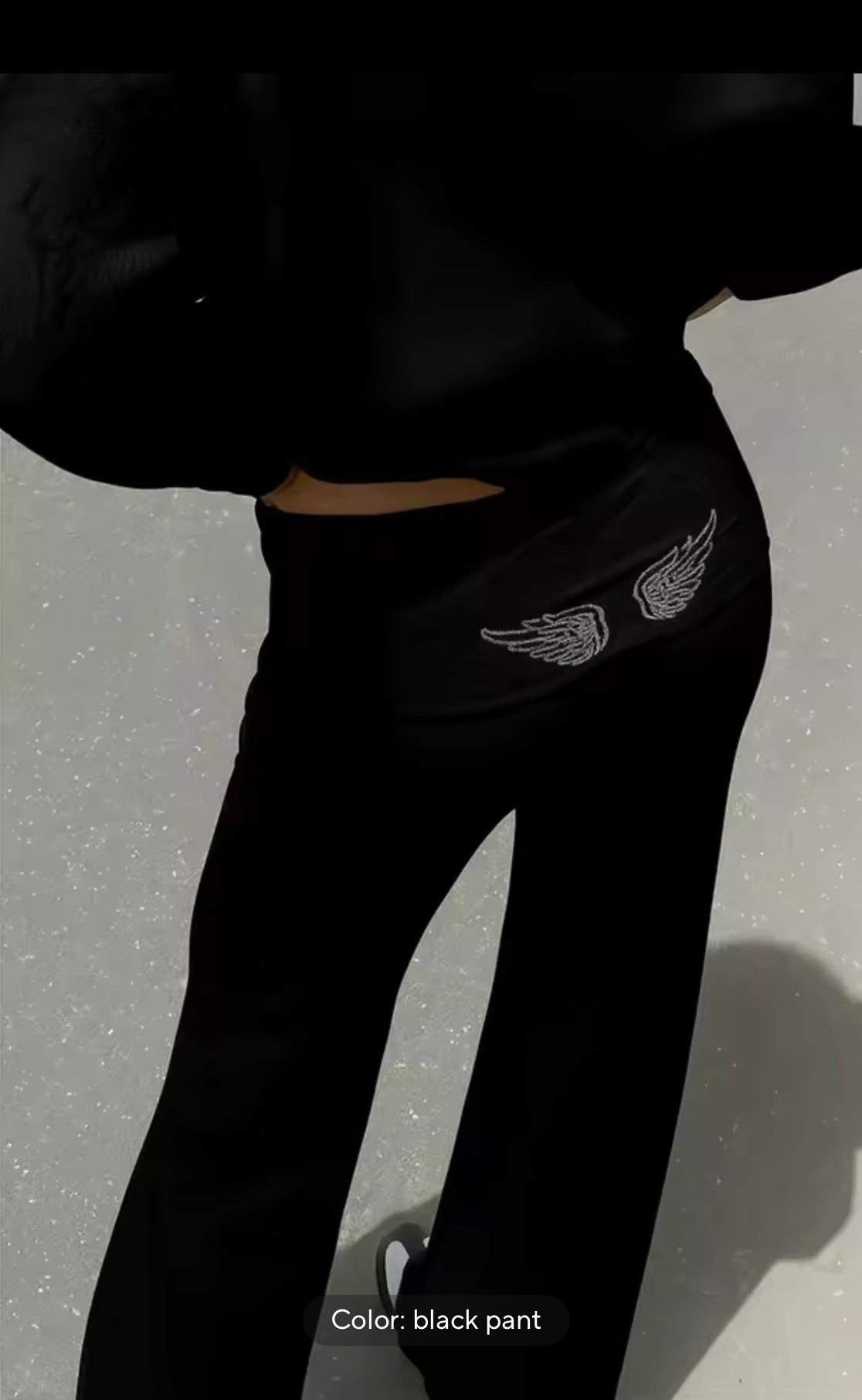 Chin.Sweety Casual Sequined Angel Wings Oversized Hoodie Women Loose Grey Long Sleeve Street Warm Pullover 2025 Winter Lady Daily Wear New